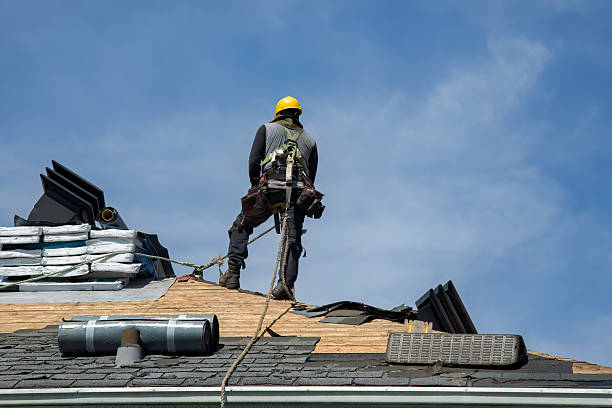 Professional Gutter Installation technician working in Ward, AR